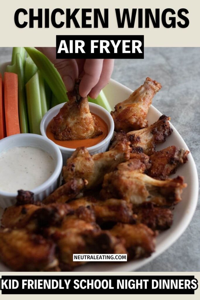 Crispy Air Fried Chicken Wing Recipe! Easy Picky Eater Meal.