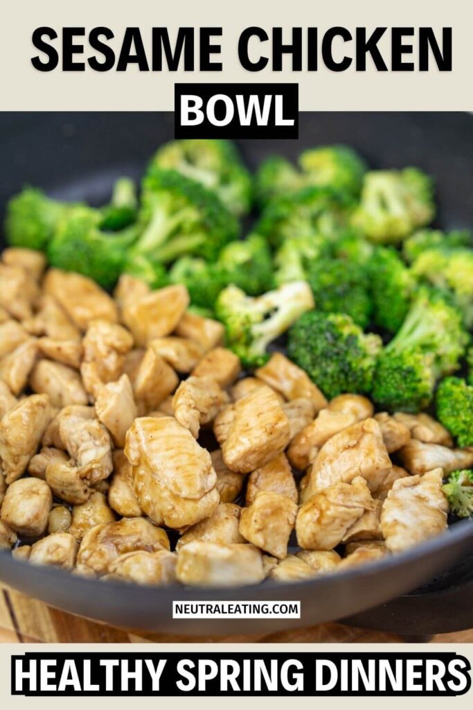 Easy One Pan Chicken and Broccoli! Asian Chicken Bowl.