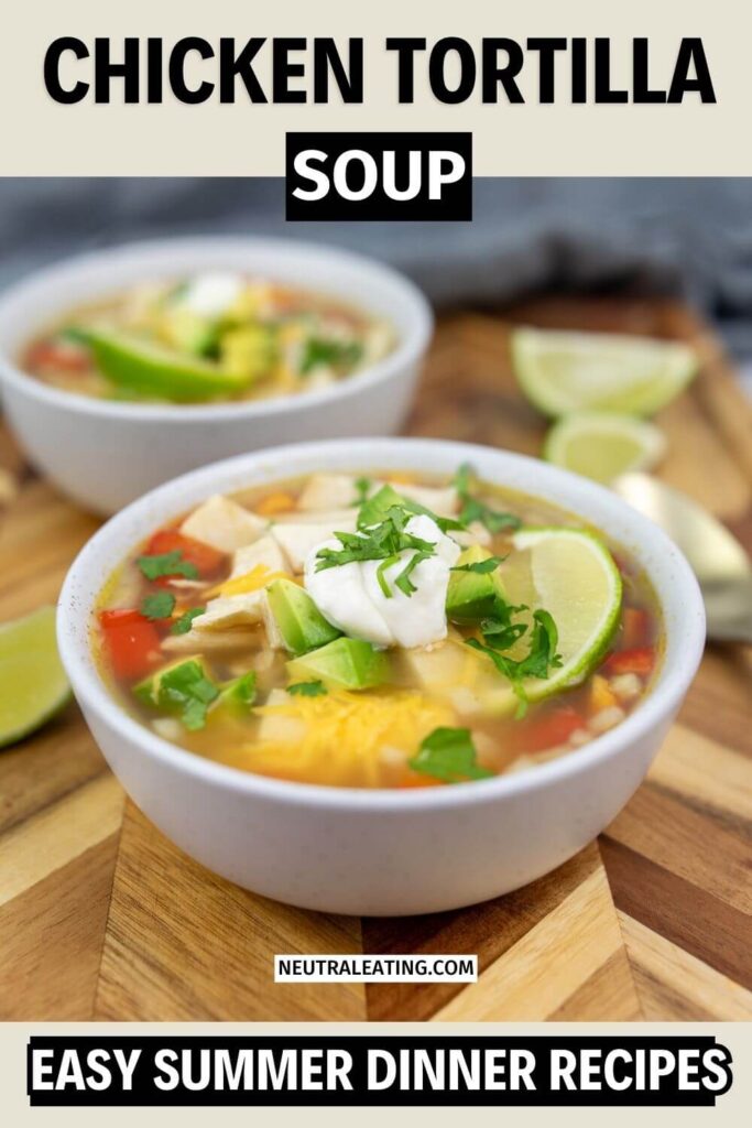 Slow Cooker Chicken Tortilla Soup Recipe! Easy Authentic Chicken Soup Meal Ideas.