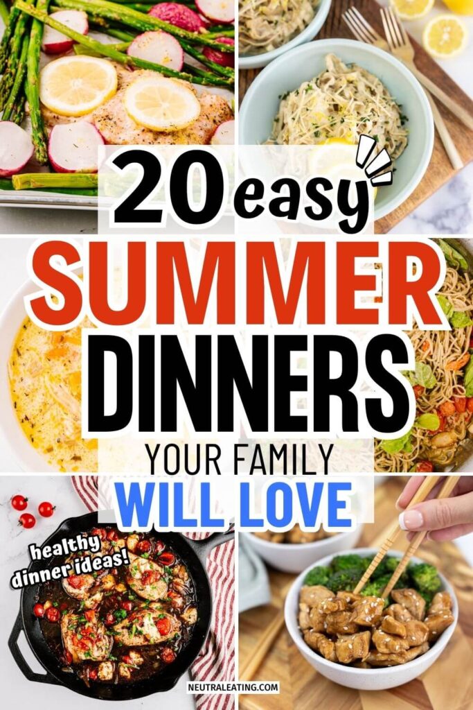 Easy Summer Dinners on the go! Summer Meals for Family.
