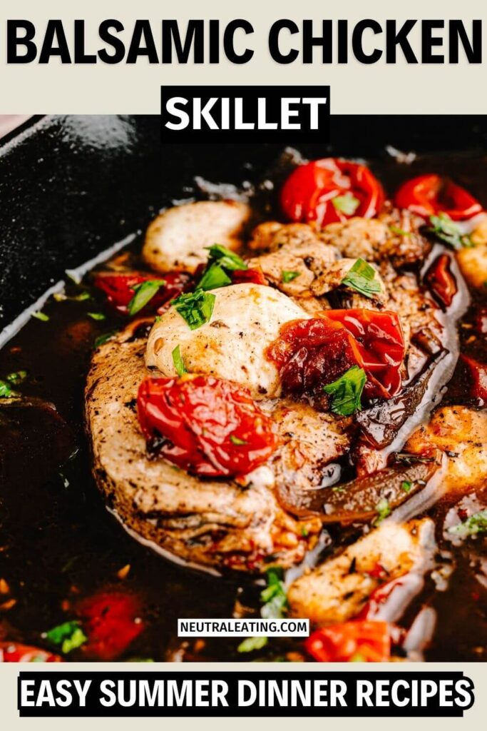 Quick Balsamic Chicken Recipe for Two! Skillet Meals for 2.