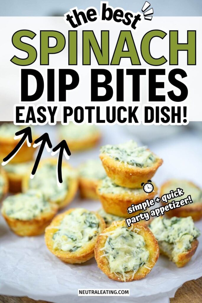 Healthy Spinach Artichoke Dip Bites! Quick and Easy Appetizers.