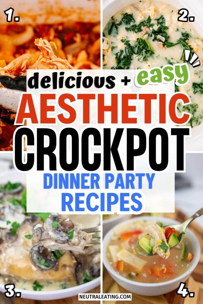 Crowd Pleasing Aesthetic Crockpot Recipes! Easy Dinner Party Menu Ideas.