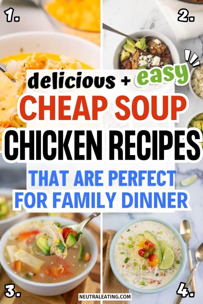 Budget Chicken Dinner Soup Ideas! Quick Easy Cheap Meals.
