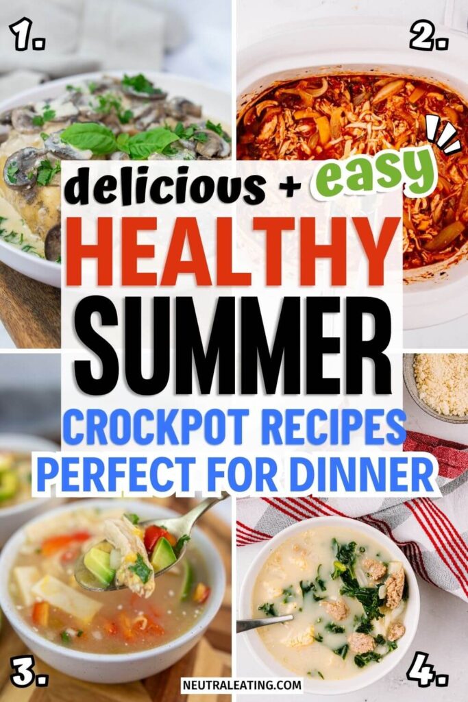 Healthy Summer Dinner Crockpot Recipes! Easy Summer Meals.