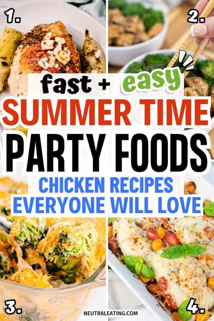 Easy Summer Chicken Dinners! Gluten Free Party Food Ideas.