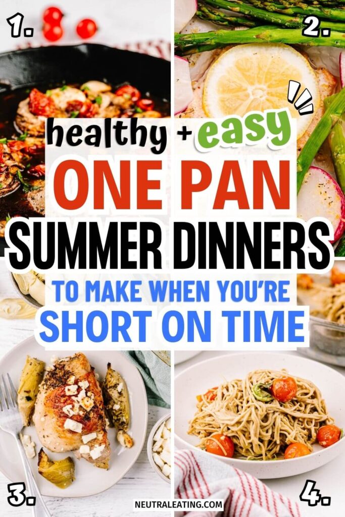 One Pan Healthy Dinners! Best Summer Meal Plan.