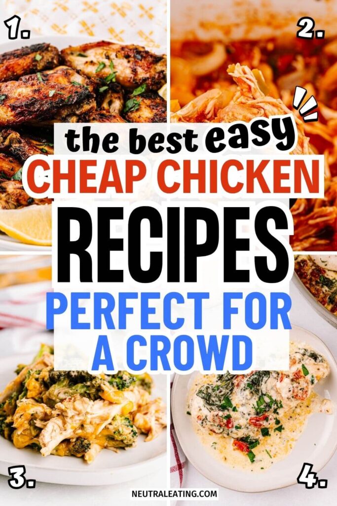 Cheap Chicken Meals for Big Families! Budget Meals for a Crowd.