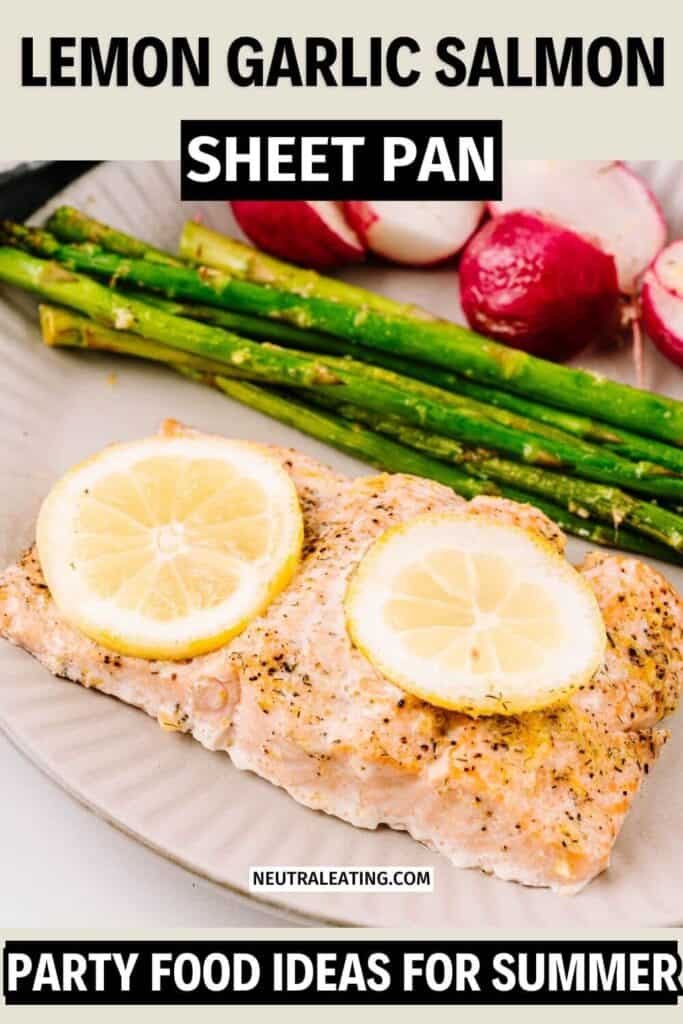 Oven Baked Lemon Garlic Salmon! Low Carb Salmon Recipes for a Crowd.