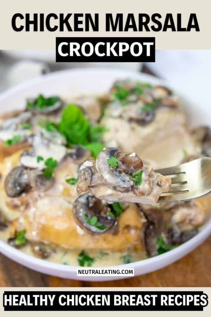 Chicken Crockpot Marsala Recipe! Instant Pot Chicken Breast Dinner Ideas.