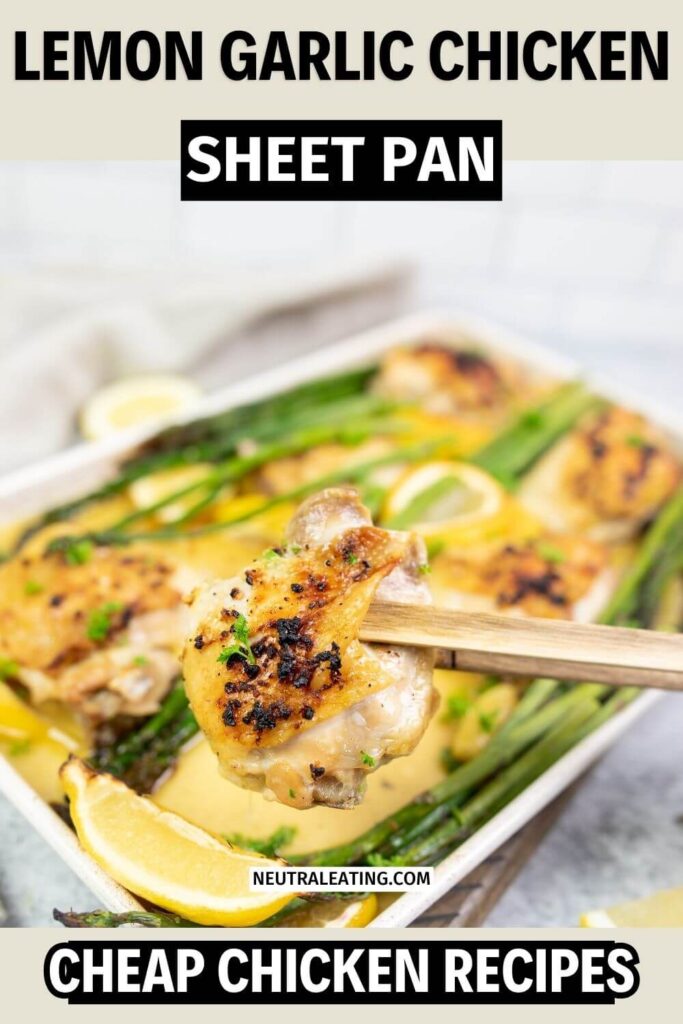 Cheap Sheet Pan Lemon Chicken! Healthy Chicken Recipe for Dinner.