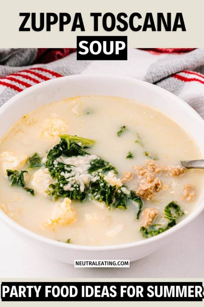 Zuppa Toscana Summer Soup! Crockpot Soup Recipes for a Crowd.
