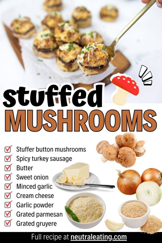 Gluten Free Stuffed Mushrooms! Finger Foods for a Party Recipes.