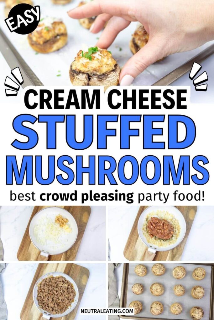 Make Ahead Stuffed Mushrooms! Small Bites Appetizers.