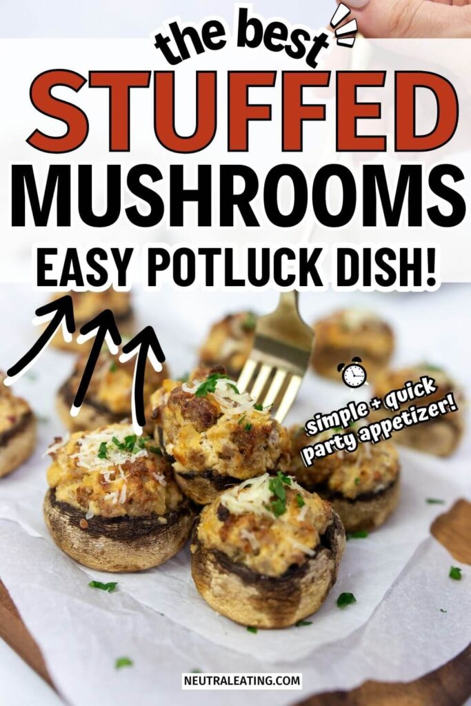 Delish Stuffed Mushrooms! Gluten Free Potluck Side Dishes.