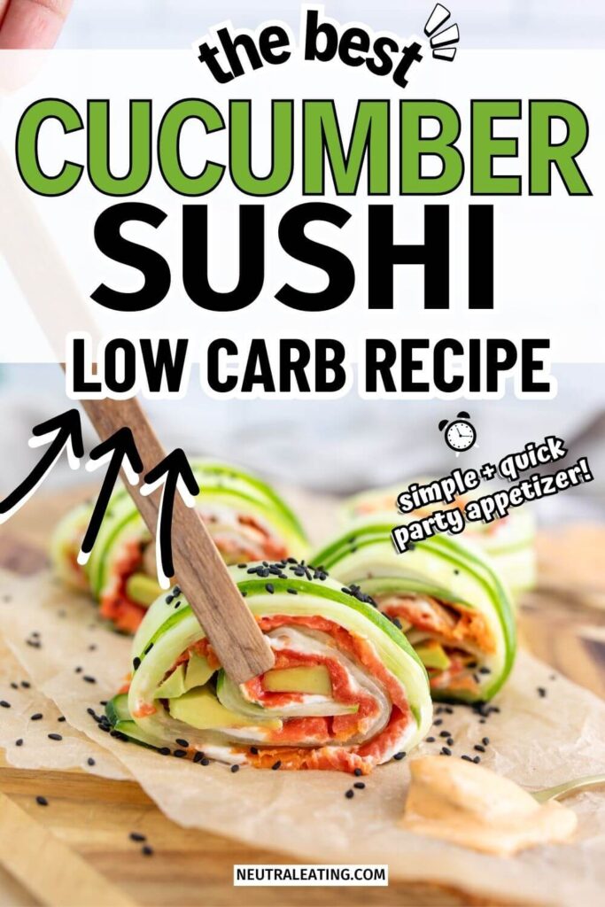 Best Cucumber Snack Sushi! Crunchy Sushi Roll Recipe.