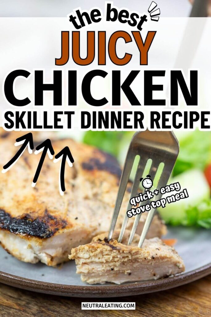 Juicy Skillet Chicken Breast Recipe! Fast Chicken Dinner Ideas.