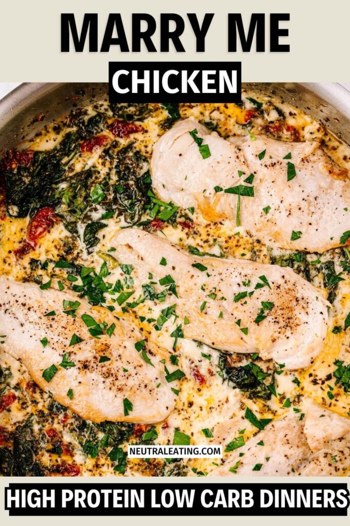 Keto Marry Me Chicken Meal Idea! Healthy High Protein Chicken Dinner.