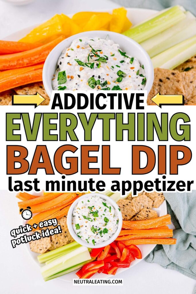 Healthy Everything Bagel Dip! Best Potluck Appetizers.