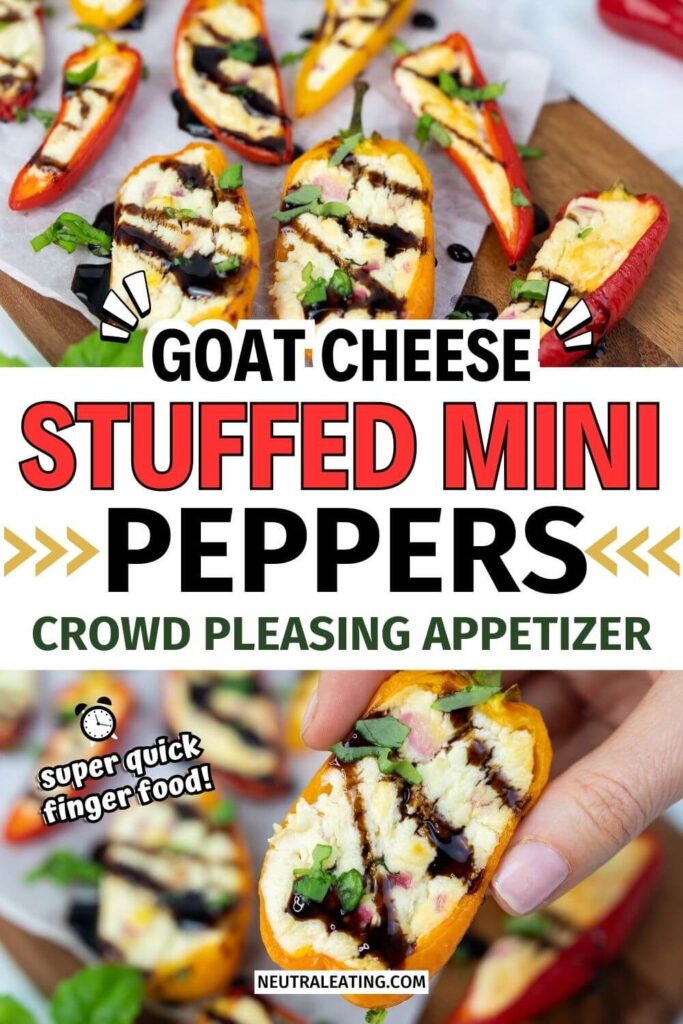 Stuffed Mini Peppers Appetizer! Party Snacks for Kids.