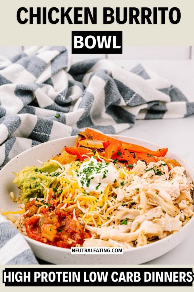 Copycat Chipotle Chicken Bowl! High Protein Low Carb Chicken Meal.