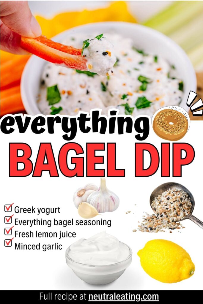 Healthy Everything Bagel Yogurt Dip! Spring Potluck Appetizer.