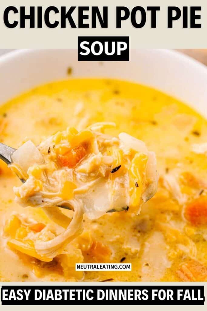 Chicken Pot Pie Soup for Diabetics! Best Low Carb Soups for Fall.