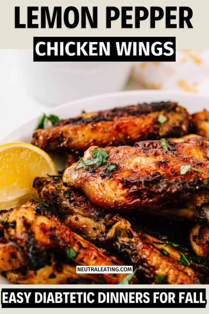 Diabetic Lemon Pepper Chicken Wing Recipe! Crispy Kid Friendly Chicken Recipe.