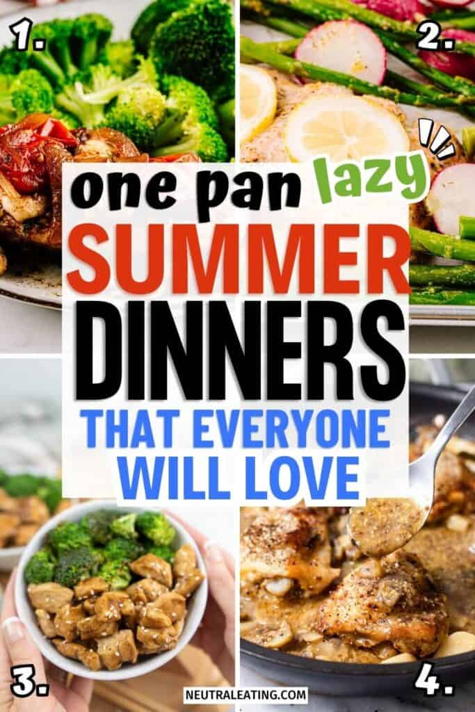 One Pan Summer Dinner Ideas for Company! Best Lazy Girl Recipes.