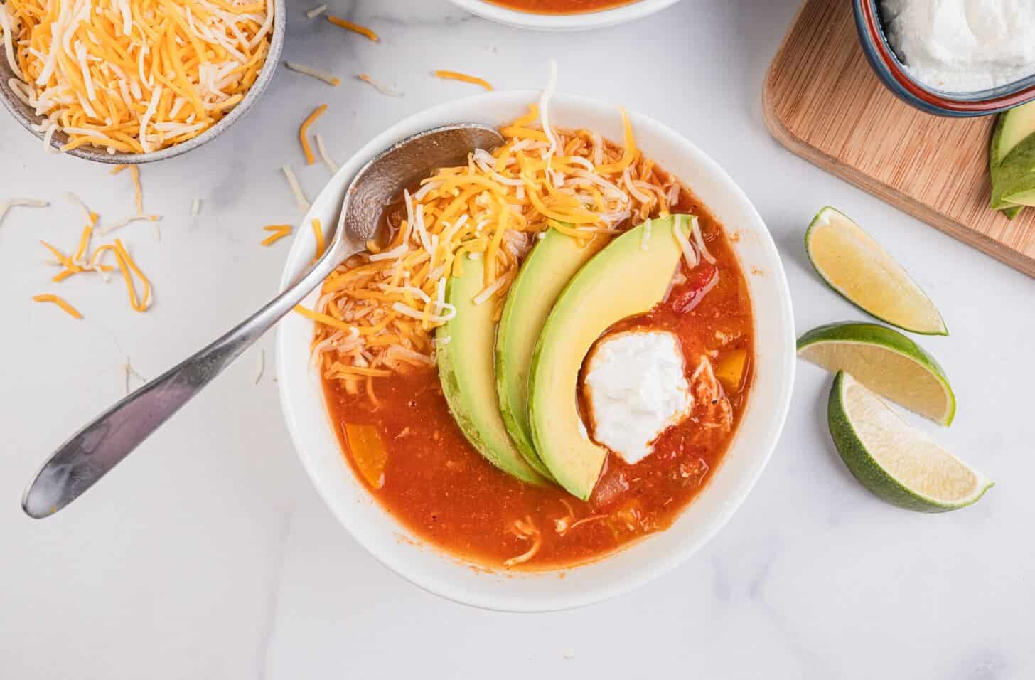 Crockpot Chicken Taco Soup (low carb) - Neutral Eating