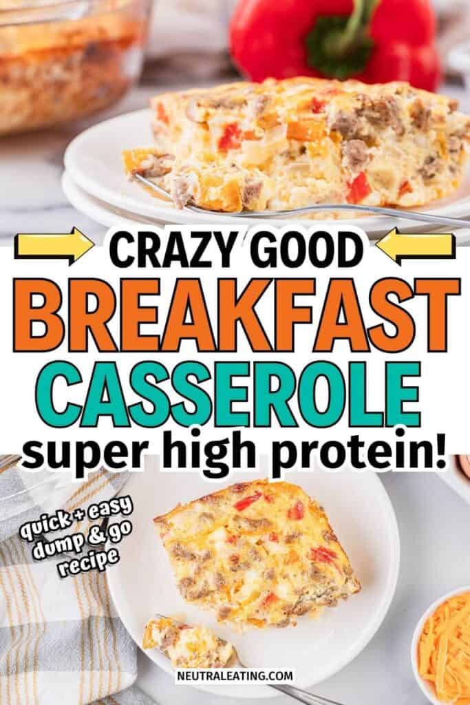 Make Ahead High Protein Breakfast Casserole: breakfast ideas healthy protein, gluten free breakfast easy, breakfast ideas athletes
