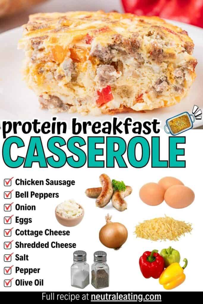 Simple Cheesy Breakfast Casserole: quick high protein breakfast kids, high protein breakfast yummy, high protein breakfast diet