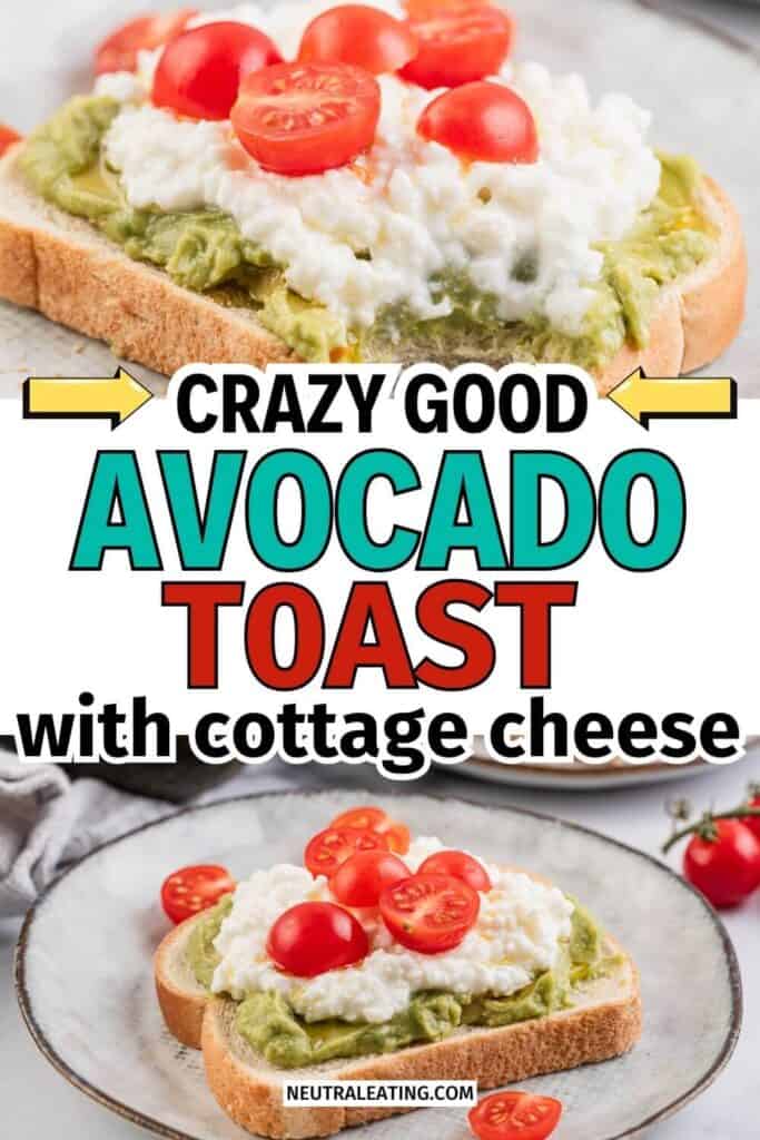 Cottage Cheese Avocado Toast Recipe: healthy lunch ideas no carb, low carb high protein diet breakfast ideas, avocado toast toppings