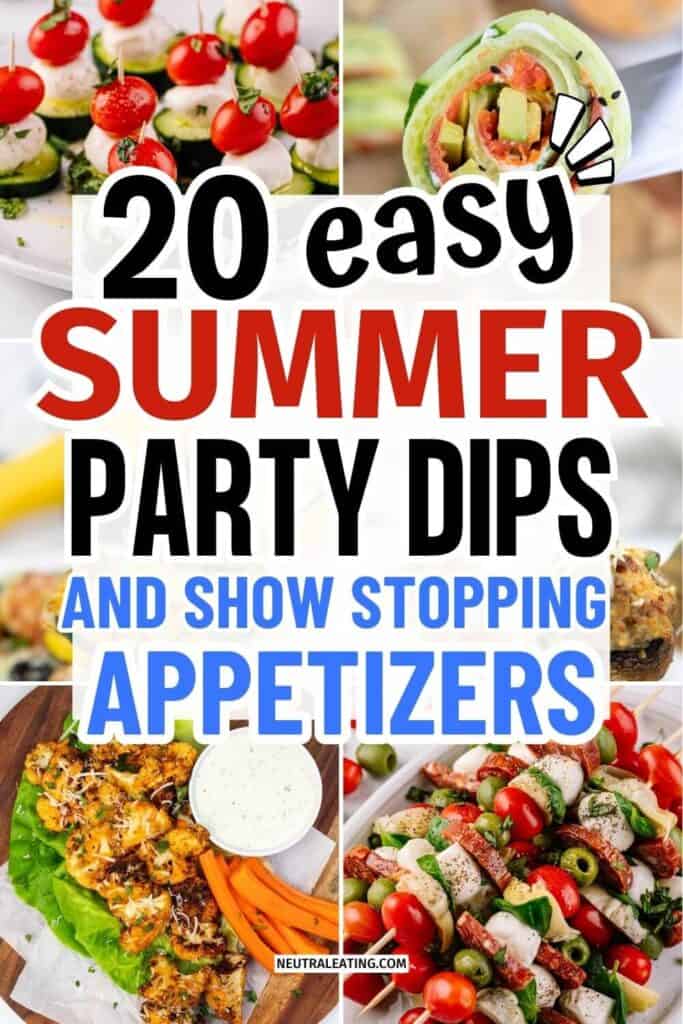 Summer Dips and Appetizers: meals for a crowd, potluck lunch ideas easy, no sugar appetizers low carb