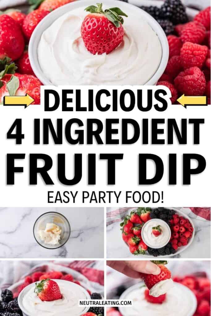 Healthy Fruit Dip Recipe: easy cream cheese fruit dip 3 ingredients fruit dip dippers fruit dip dessert board