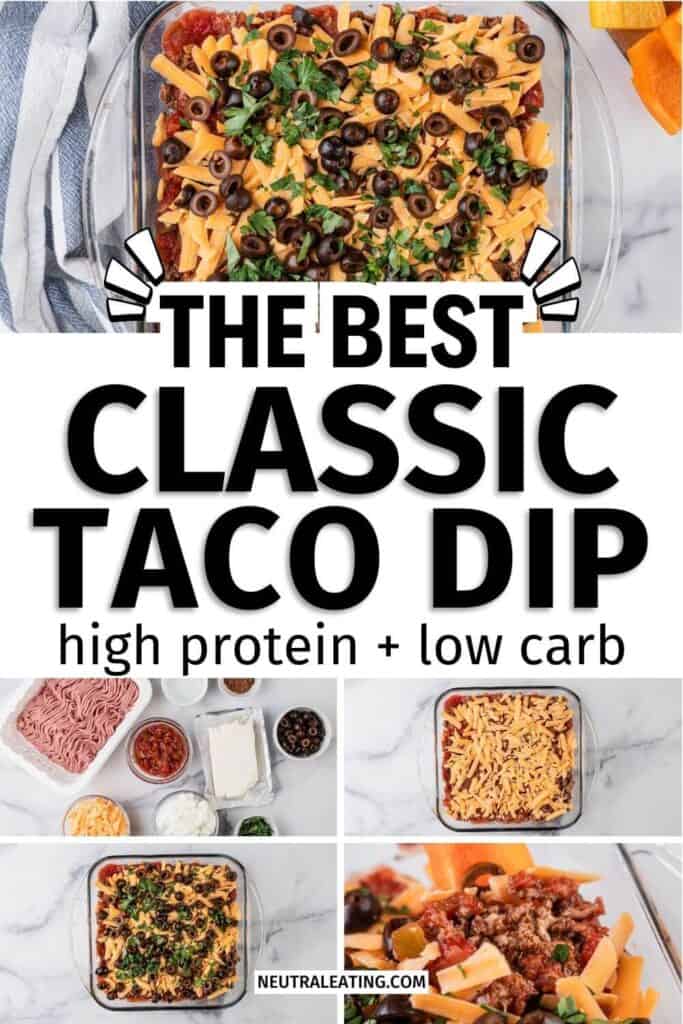 Best Taco Dip Recipe: taco dip cream cheese party food entree ideas potluck dishes savory