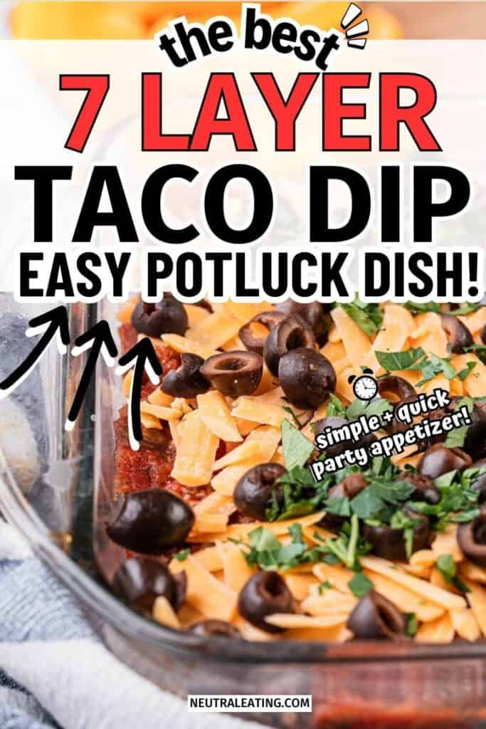 Best Taco Dip Recipe: potluck ideas school appetizer snacks for party easy taco dip heated