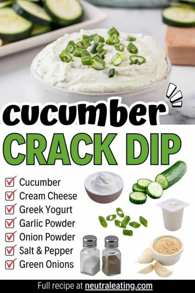 Best Cucumber Dip Recipe: low carb no sugar lunch ideas, appetizers good at room temperature, quick easy potluck dishes